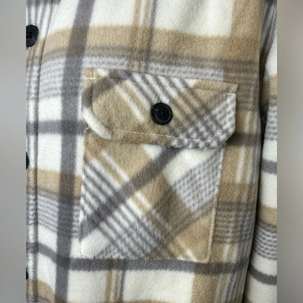 UNIONBAY Woodsman Microfleece Lined Flannel Shirt Jacket/Size Small